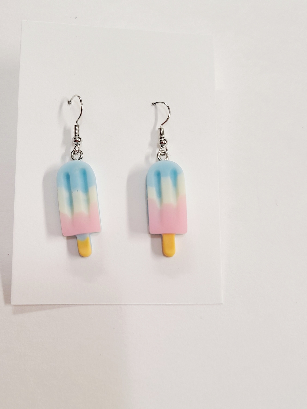 Pastel Popsicle Dangle Earrings - Blue Pink Yellow